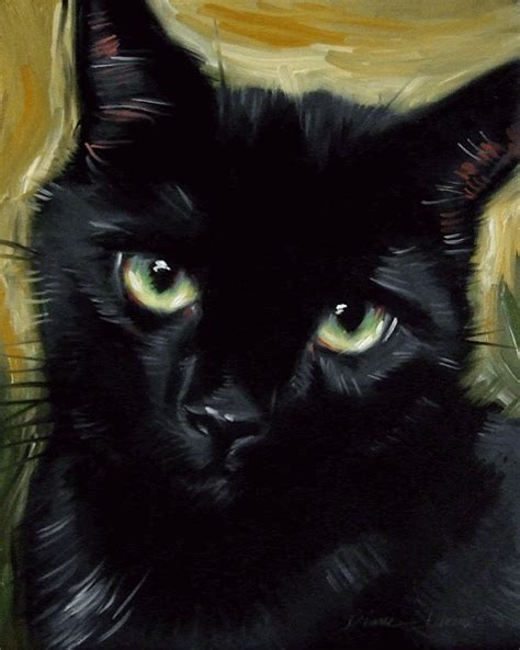 Paintings From the Parlor: Custom Black Cat Portrait Original Oil ...