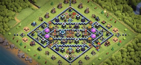 Farming Base TH13 with Link, Anti Everything, Hybrid - Clash of Clans ...