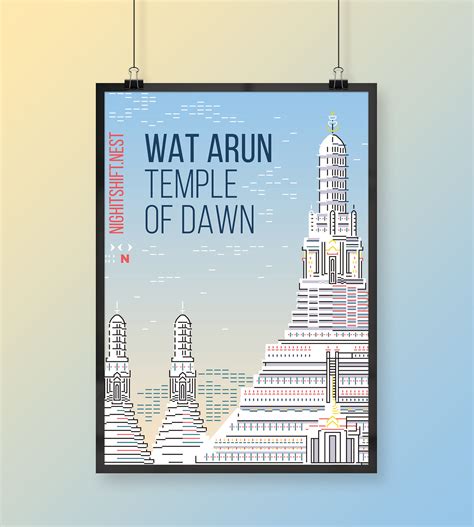 'Wat Arun' Illustration on Behance