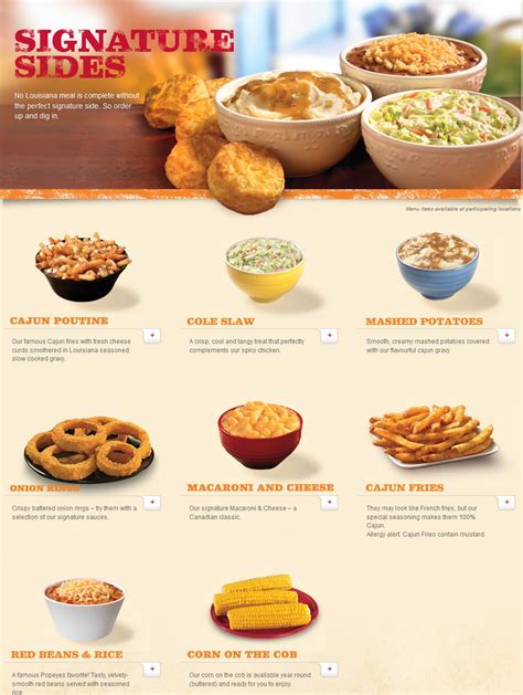 Popeyes Menu and Specials