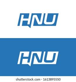 Hnu Letter Logo Design Vector Stock Vector (Royalty Free) 1613895550 ...