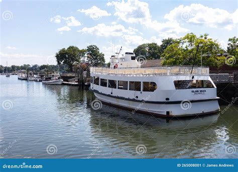 Island Beach Ferry Docked in Greenwich Harbor in Greenwich Connecticut ...