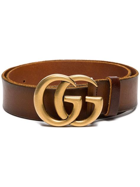 Gucci Smooth Leather Belt W/ Double G Buckle In 1000 Black | ModeSens ...