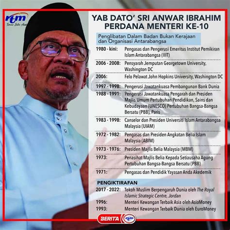 Biodata DS Anwar Ibrahim, Perdana Menteri Malaysia Ke-10