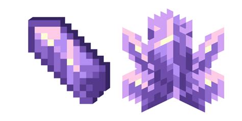 Minecraft Amethyst Cluster and Amethyst Shard cursor – Custom Cursor