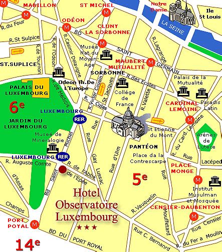 Quartier Latin Paris Map