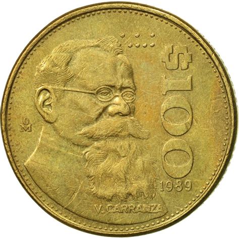 Mexico, 100 Pesos, 1989, Mexico City, EF(40-45), Alumin