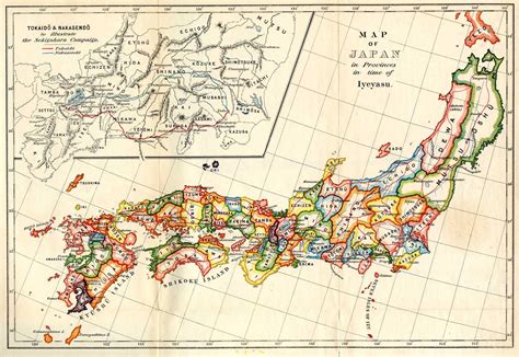 Old map of Japan: ancient and historical map of Japan