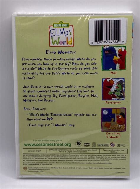 Sesame Street Elmo's World Elmo Wonders Children Entertainment on DVD ...