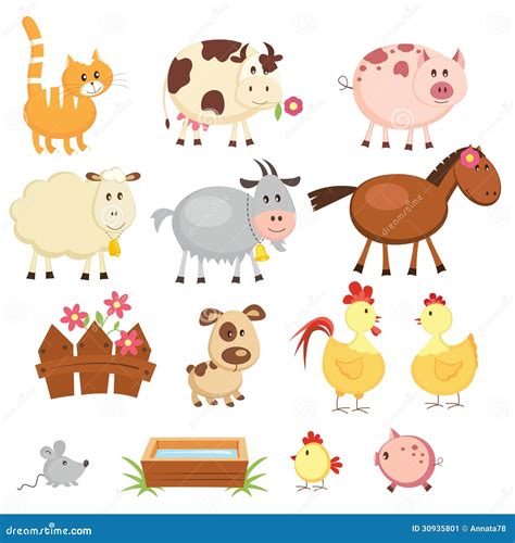 Farm animals stock vector. Image of icon, animal, colorful - 30935801