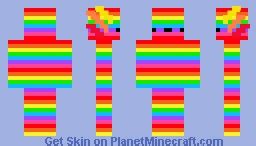 rainbow axolotl Minecraft Skin