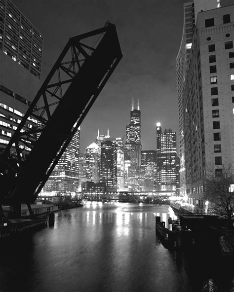 Chicago Skyline Art | Chicago Black & White Framed Print