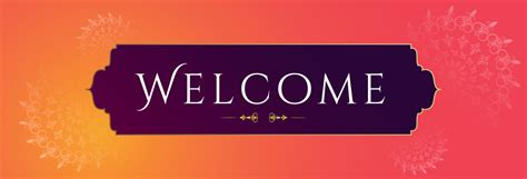 Elegant welcome banner, welcome sign, 10953012 Vector Art at Vecteezy