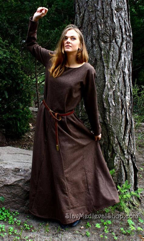 Young Nun Medieval Wool Cotte of 13th Century for Viking, Slavic and ...