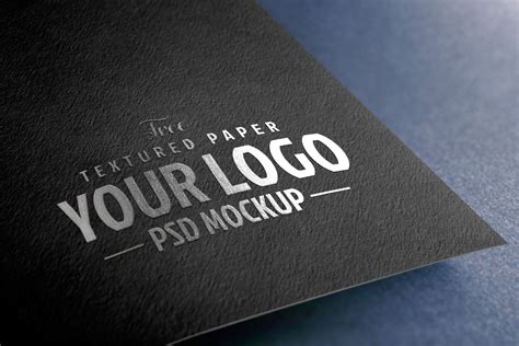 Free 3 Textured Paper Logo Mockup PSD Set - Good Mockups