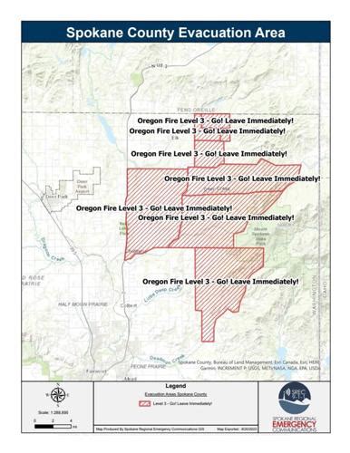 Spokane Evacuation map | | bigcountrynewsconnection.com