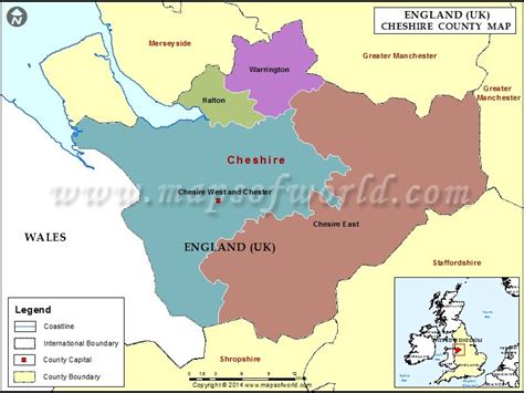 Cheshire Map Warrington Cheshire, Cheshire England, Halton, County Map ...