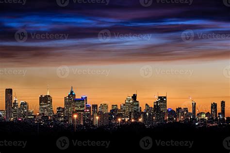 Melbourne City Skyline with Amazing Sky 1134486 Stock Photo at Vecteezy