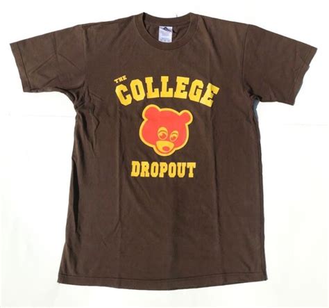 Kanye West The College Dropout Album Promo Tee T-Shirt Official Brown ...