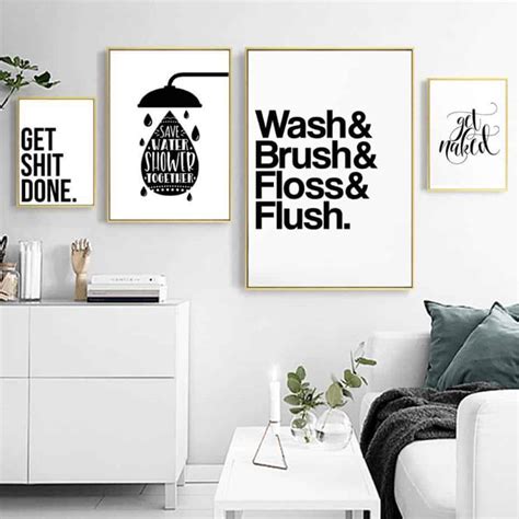 Bathroom Inspirational Quotes | Unframed Canvas Art | Flash Sale ...