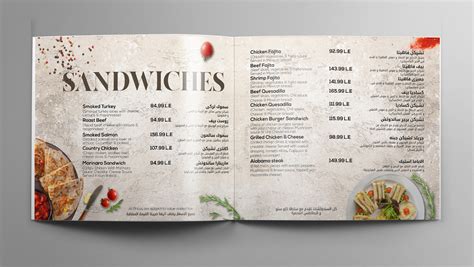 Red Rose Restaurant & Cafe: Menu Design on Behance