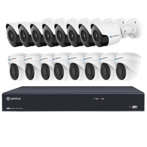 NVR Camera System With 16 5MP Security IP Cameras, 3TB