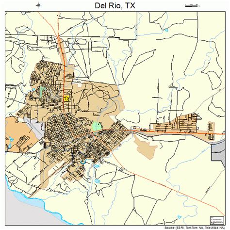 Del Rio Texas Street Map 4819792