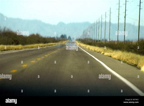 A mirage on Highway 60, Arizona Stock Photo - Alamy