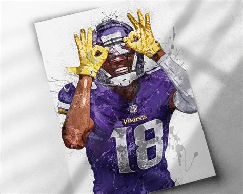 Justin Jefferson Poster Minnesota Vikings Canvas Print - Etsy