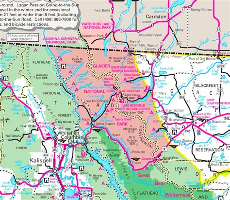 Glacier National Park Montana Map - Maping Resources