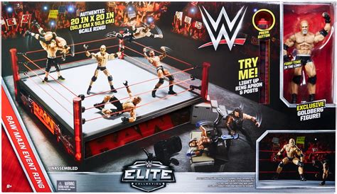 Amazon.com: WWE Elite Collection Raw Main Event Ring Playset: Toys & Games