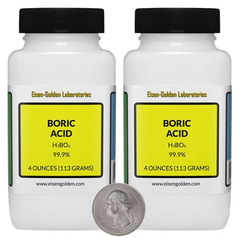 Boric Acid 8 Ounces 2 Bottles