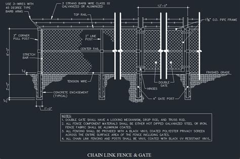 Chain-Link-Fence-Gate-Details - PlanMarketplace