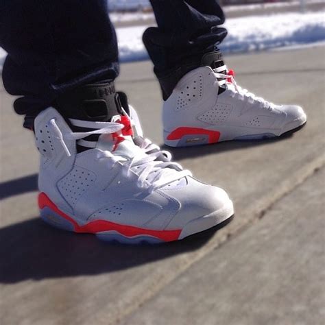 White Infrared Air Jordan 6 on feet look from @vrottweiler… | Flickr