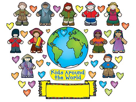 DJ Inkers Kids Around the World Bulletin Board Set at Lakeshore Learning