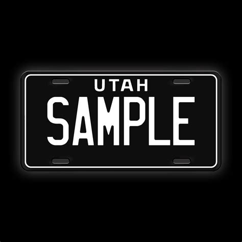 Black Custom Utah License Plate – Limitless Workshop