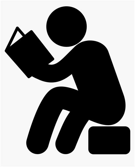 Man Reading Book Clipart, HD Png Download - kindpng