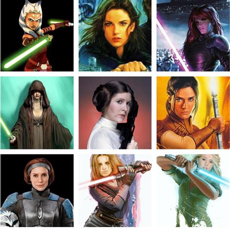 I made a collage of my favorite female Star Wars characters to ...