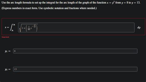 Solved Use the arc length formula to set up the integral for | Chegg.com