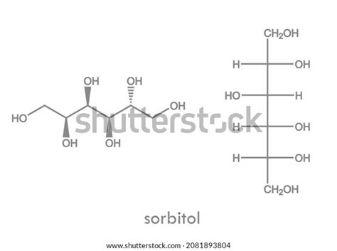 Sorbitol Structure Molecule Compound Used Sweetener Stock Vector ...