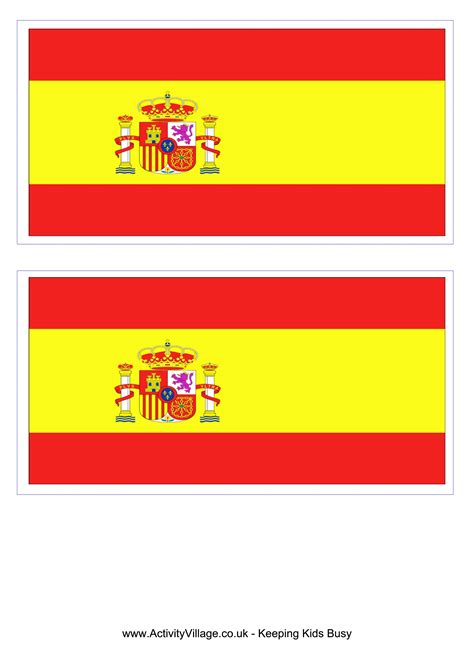 Spain Flag Template - Free Printable