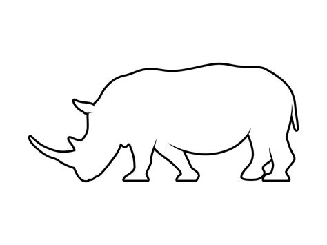 Rhino Outline Vector Animal Silhouette 21069588 Vector Art at Vecteezy