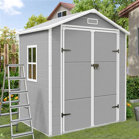 Hermes Outdoor Resin Storage Shed with Floor & Reviews | Wayfair