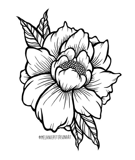 Peony illustration done using Copic and Micron pens. #flower #art # ...