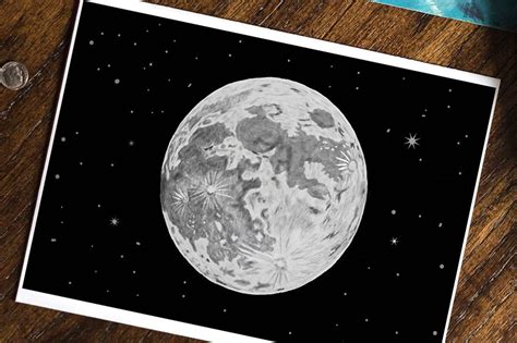 How to Draw a Moon - A Step-by-Step Realistic Moon Drawing Tutorial