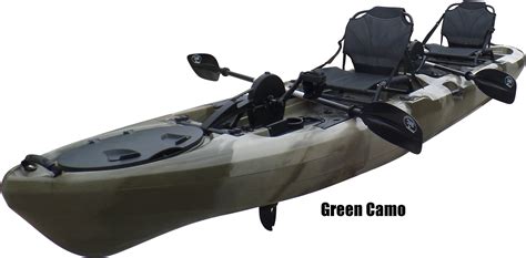 Buy BKC PK14 14 Tandem Sit On Top Pedal Drive Kayak W Rudder System, 2 ...