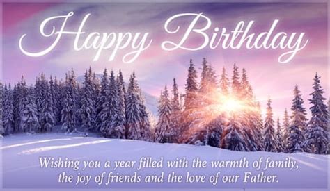 Free Happy Birthday Winter Scene eCard - eMail Free Personalized ...