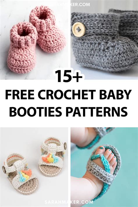 15 Free Crochet Baby Booties Patterns (Great for Beginners!) - Sarah Maker