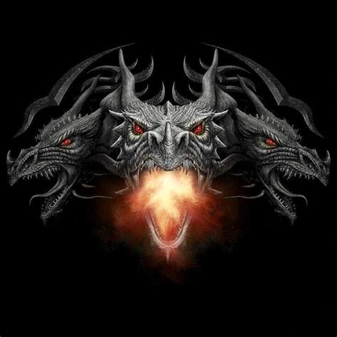 3 Headed Dragon | Gothic dragon, Dragon art, Dragon artwork