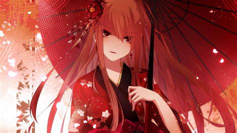 30 Red Anime Girl Wallpapers - Wallpaperboat